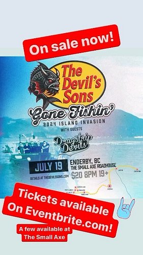 This Friday we'll be ripping it up at @smallaxeroadhouse in Enderby with @thedevilssons 
It's an 