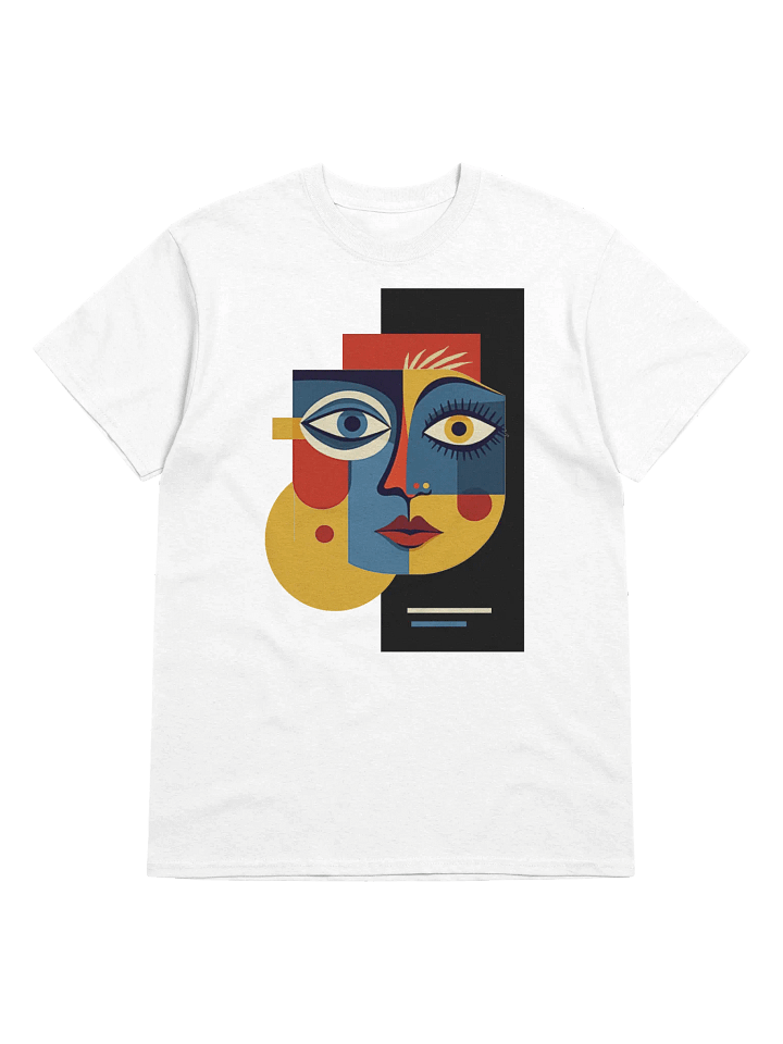 Dual Perspectives: A Vision in Cubism - Relaxed Streetwear Vibes Tee product image (2)