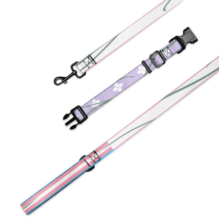 Lilac Dog Collar + Leash product image (1)