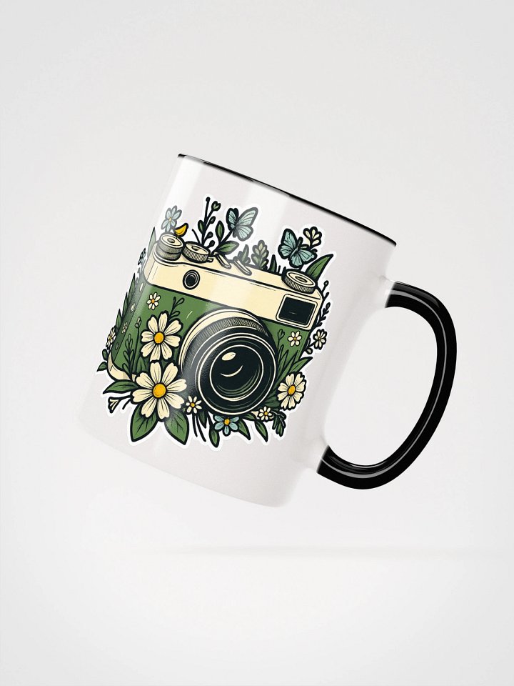 Vintage Camera Floral Ceramic Mug product image (2)