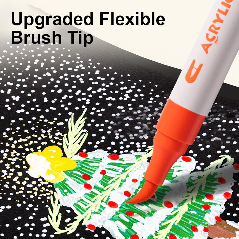 Deli Dual Tip Acrylic Paint Marker Pens product image (9)