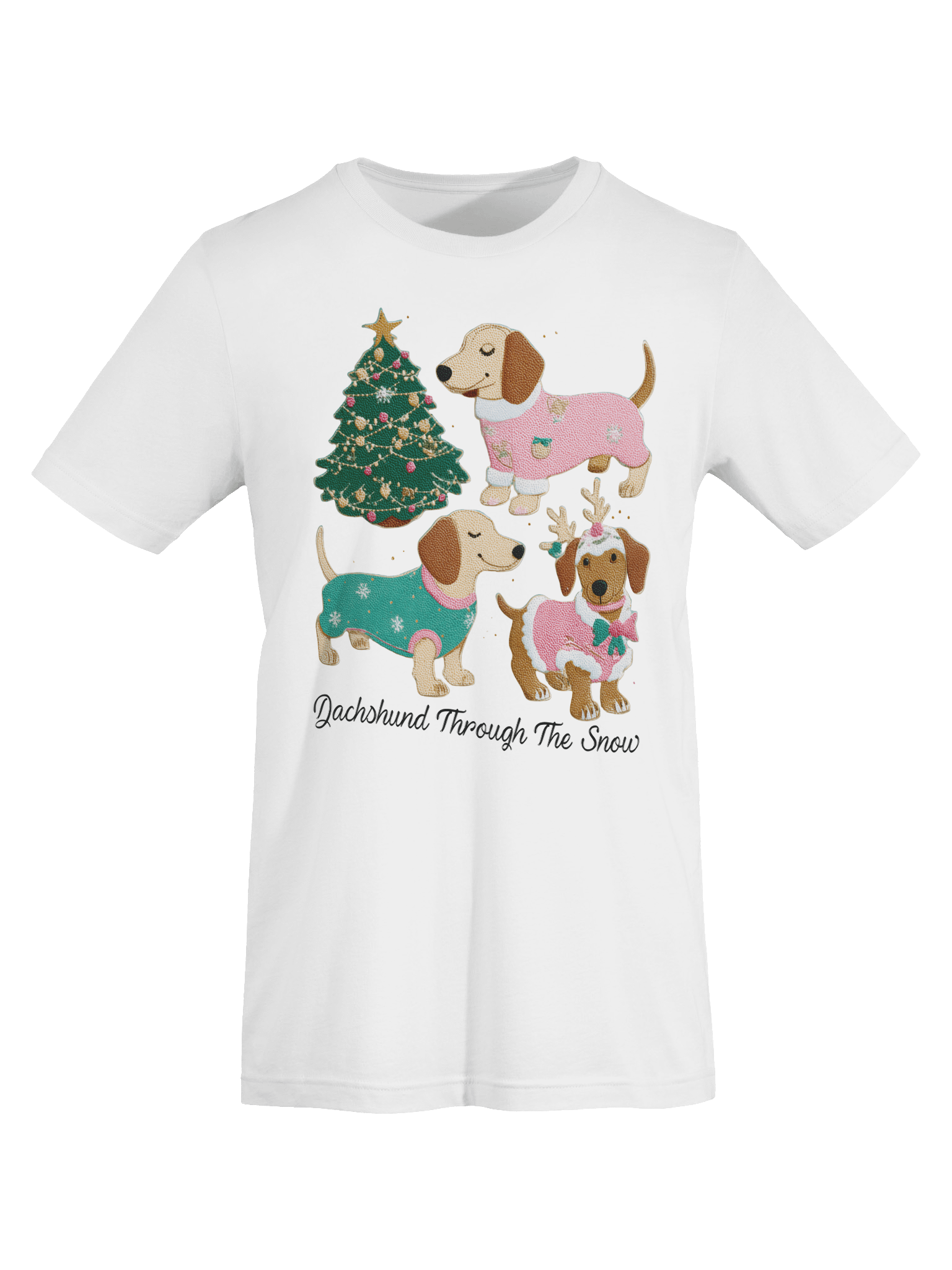 Dachshund Through The Snow Dogs T-Shirt – Festive Holiday Pup Tee product image (8)
