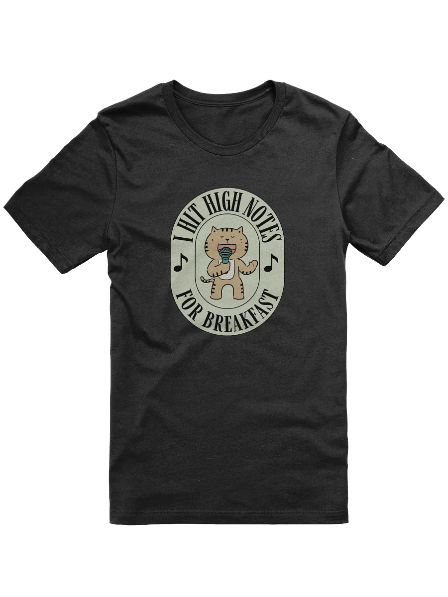 I Hit High Notes For Breakfast - Funny T-Shirt For Singers - Singing Cat product image (2)