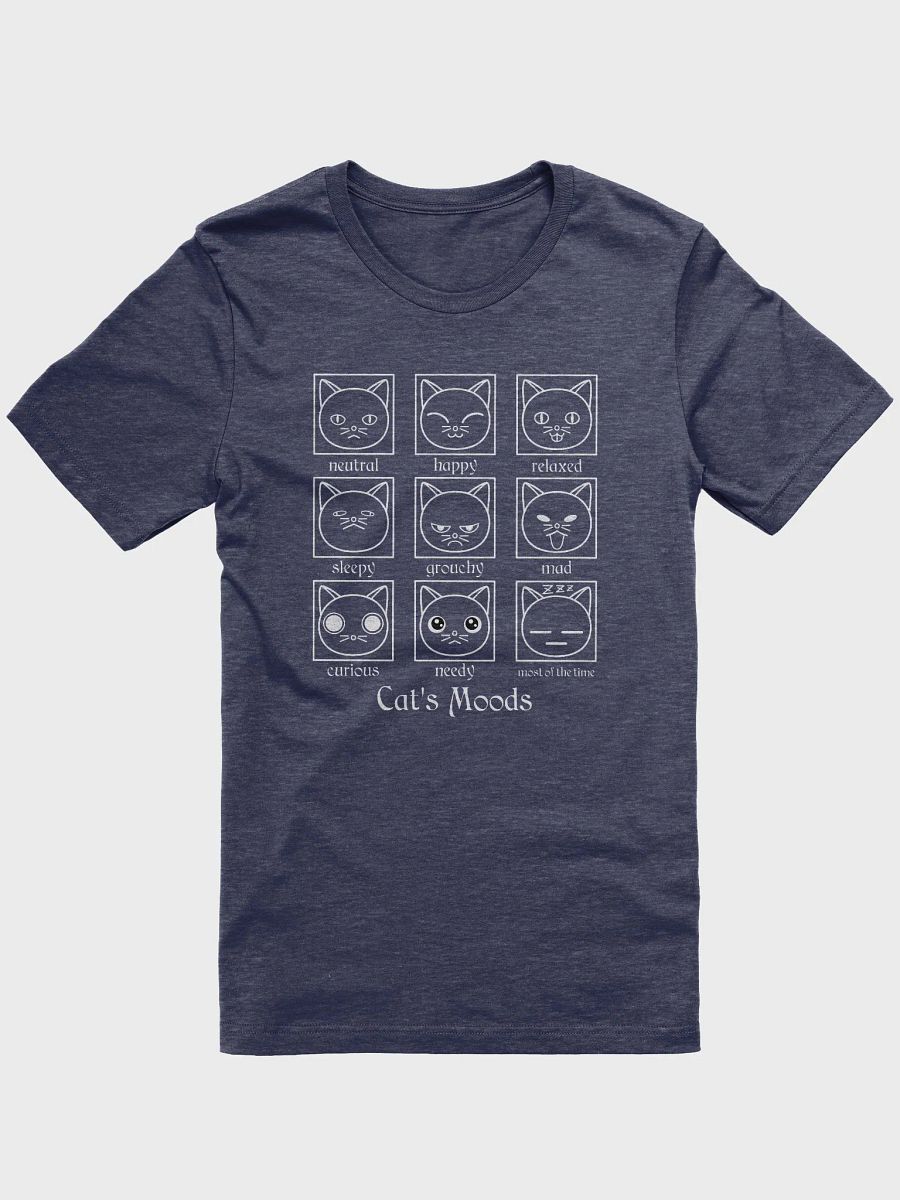 Cat's Moods Unisex Tee, White Print product image (1)