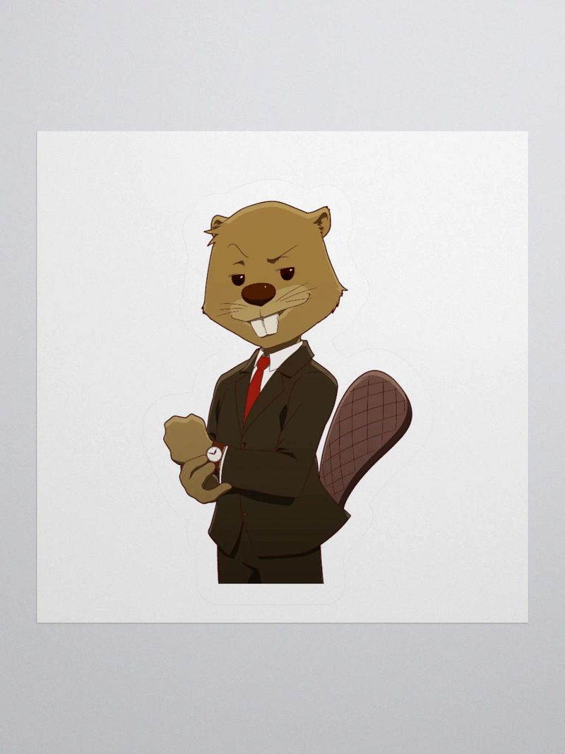 Beaver In Suit Sticker