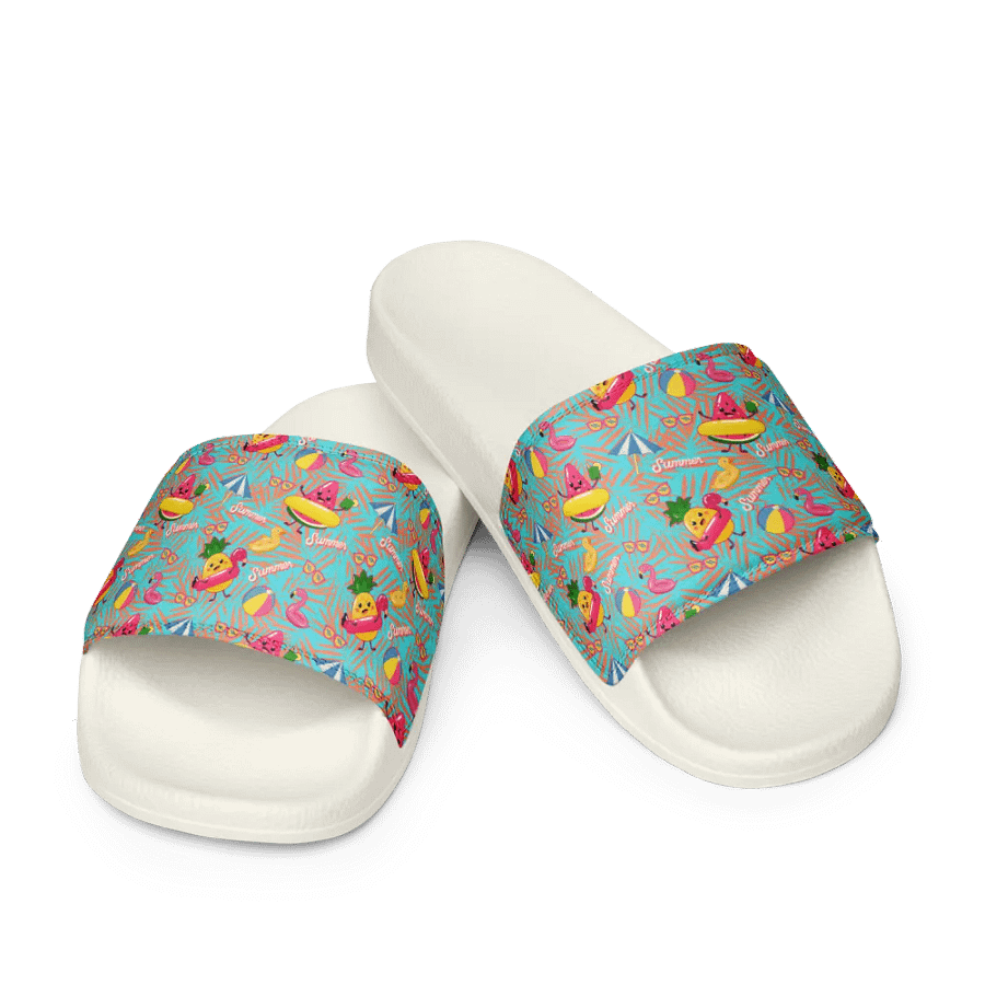 Funny Floaties Summer Hawaiian Men's Slides product image (9)