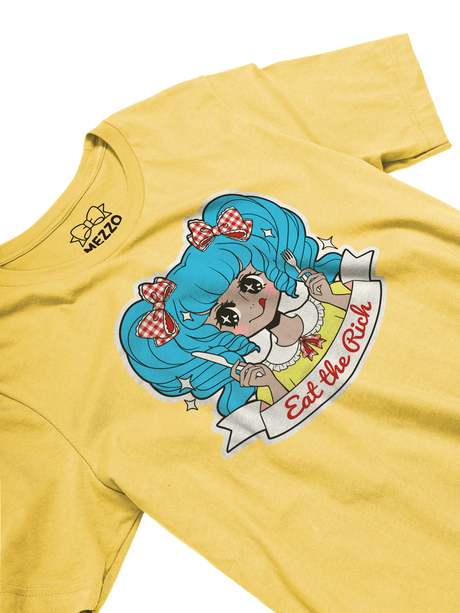 Eat the Rich (Yellow) cotton t-shirt product image (2)