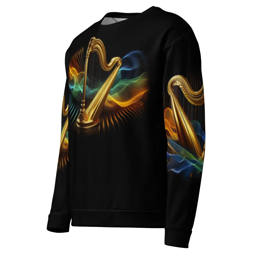 Golden Harp Musical Instrument - All-Over Unisex Sweatshirt #11 product image (4)