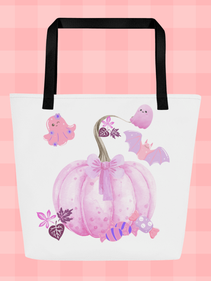 Whimsical Pink Halloween Tote Bag product image (1)