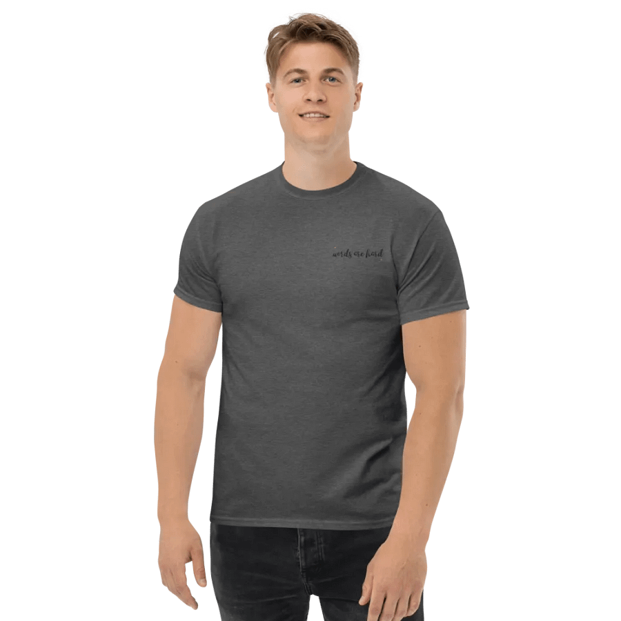 Words Are Hard Heavyweight Tshirt product image (11)