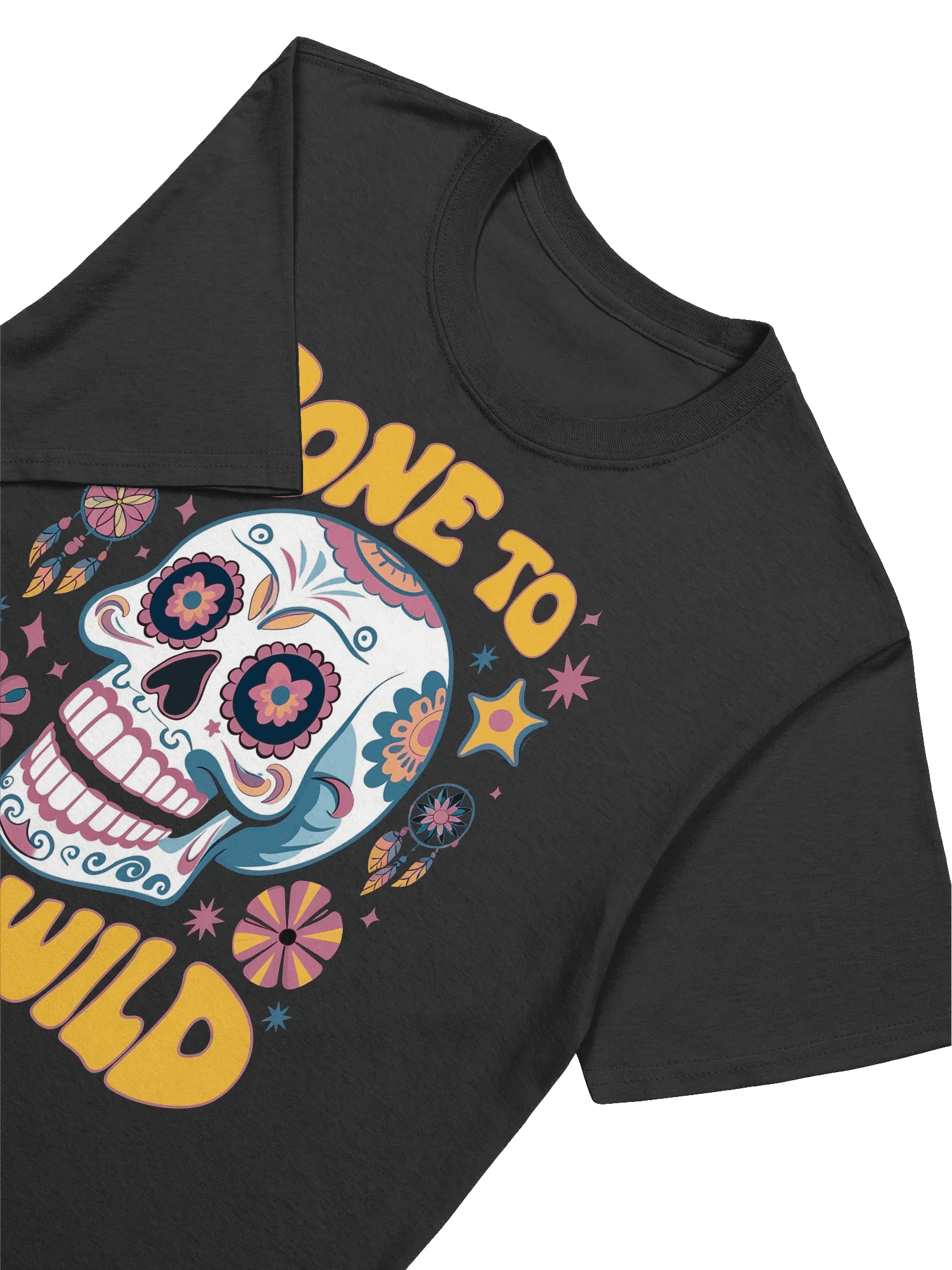 Sugar Skull Art - Bone to be Wild: Embrace Your Adventurous Spirit T-Shirt product image (17)