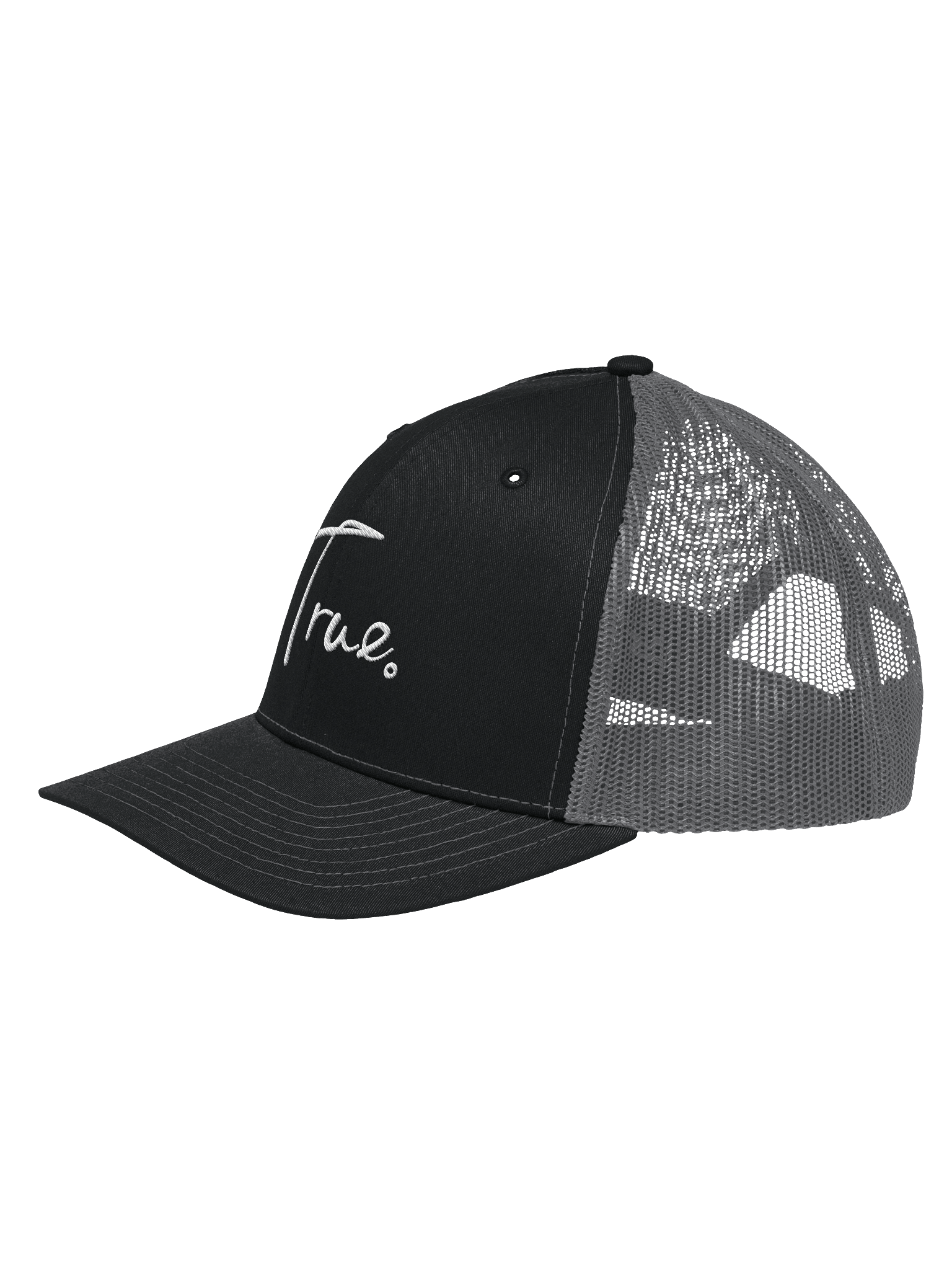 Cast Trucker Hat — in Charcoal Black + Whisper White product image (2)