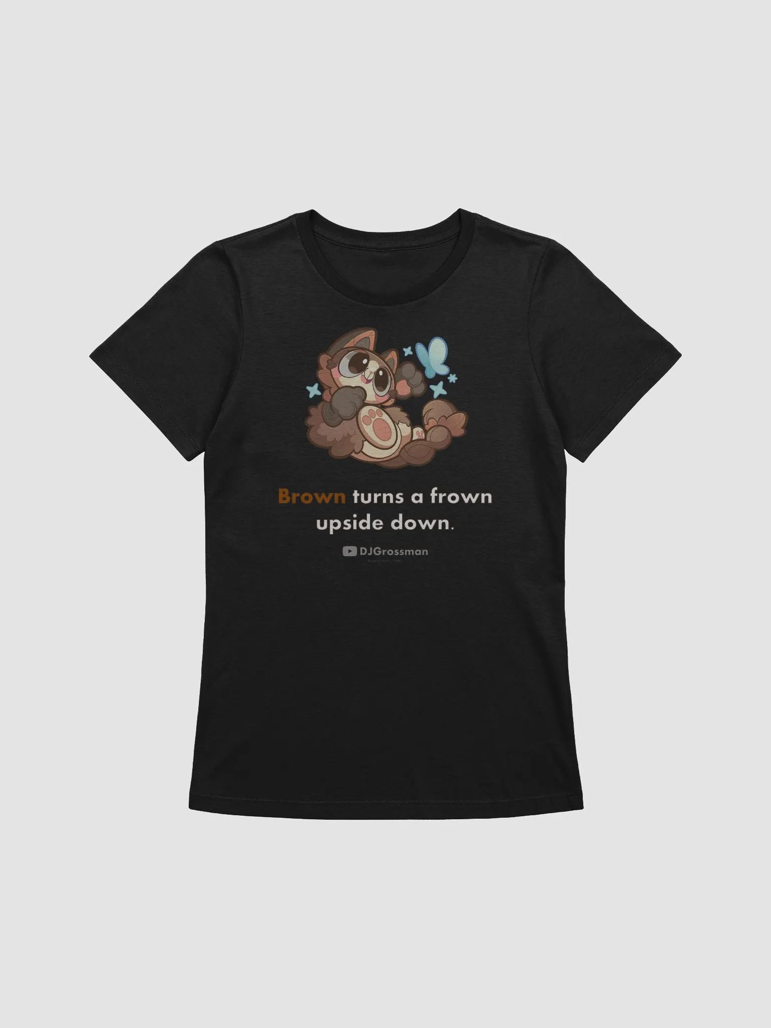 Playing Terra • "Brown turns a frown upside down." • Women's Supersoft Relaxed-fit T-shirt product image (1)
