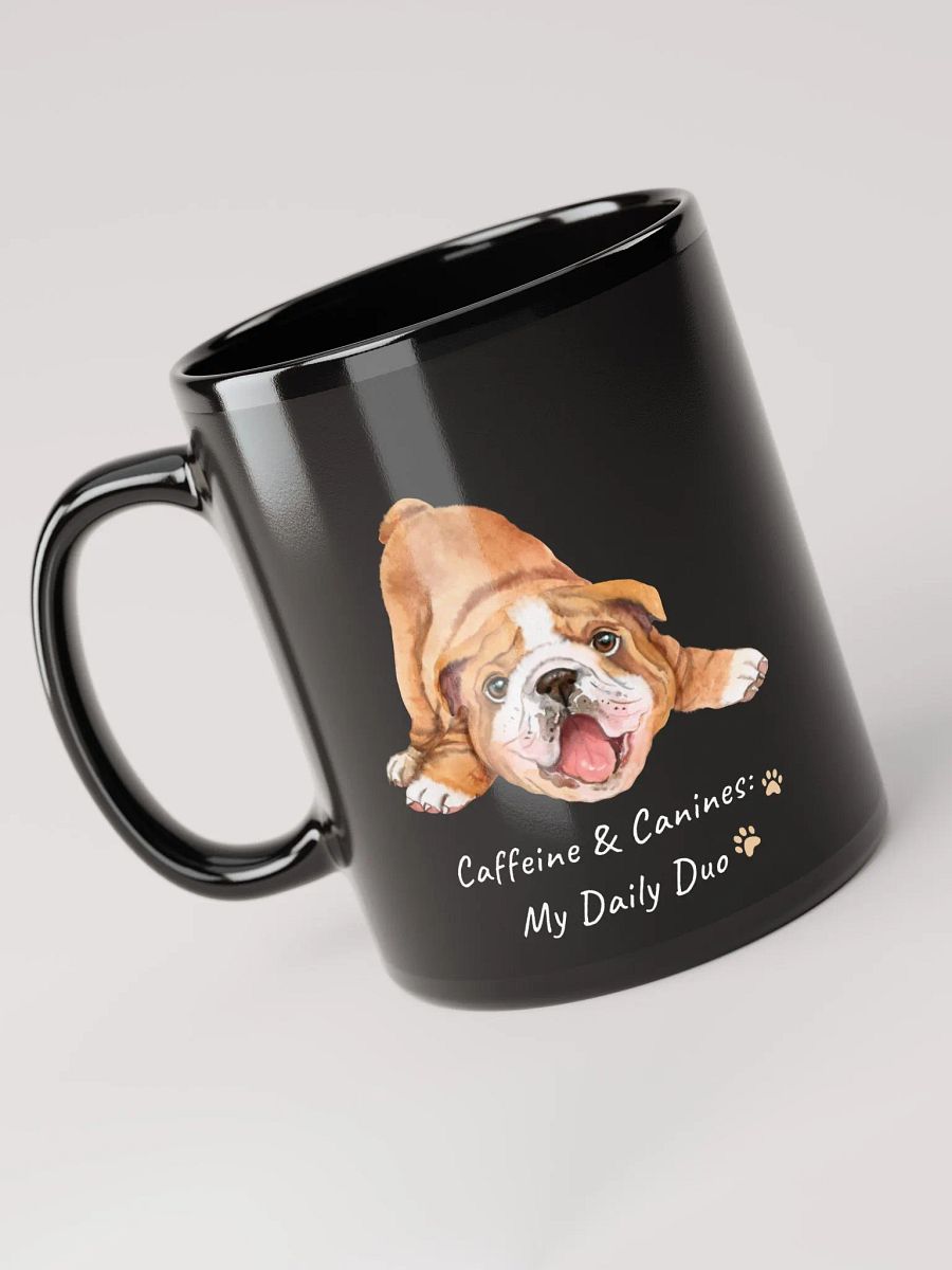 Caffeine and Canines Black Mug product image (5)