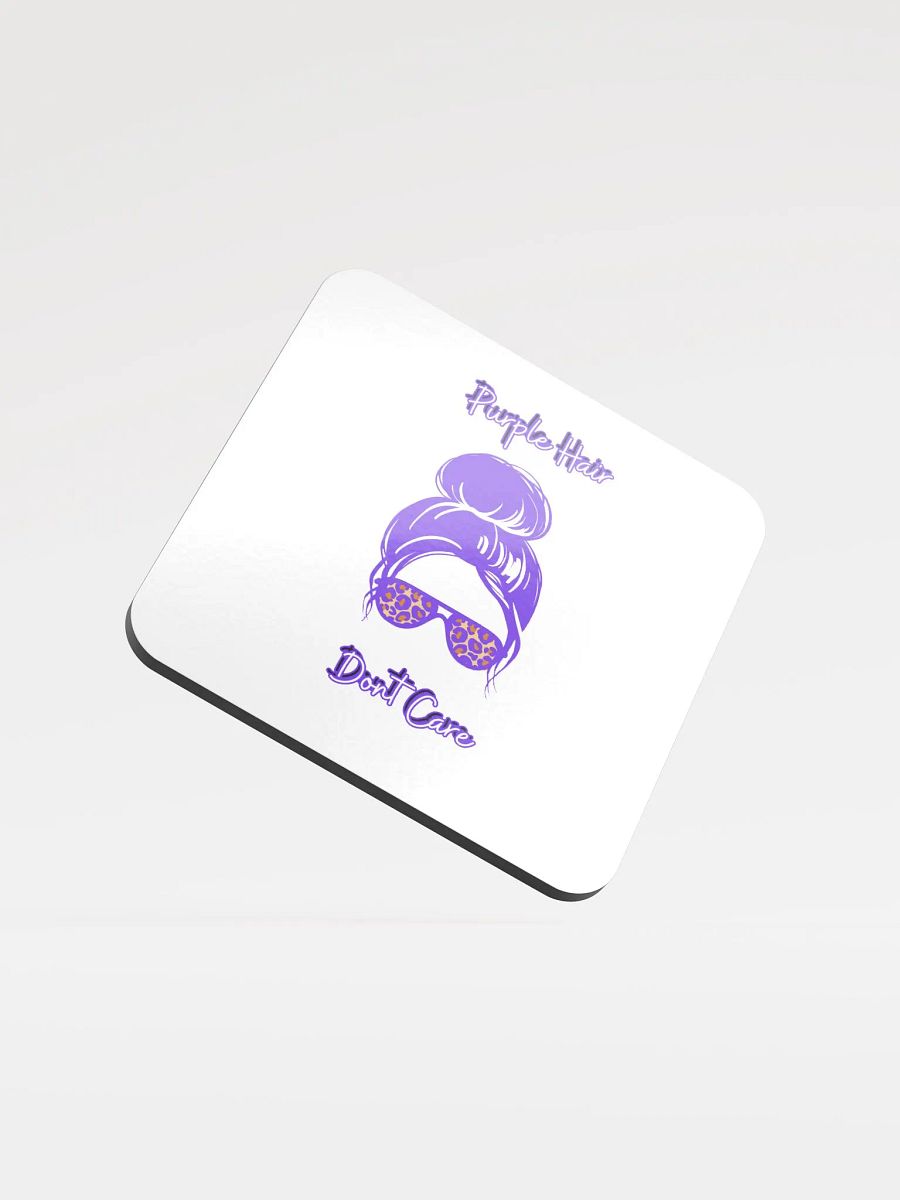Funky Leopard Print Purple Hair Coaster product image (1)