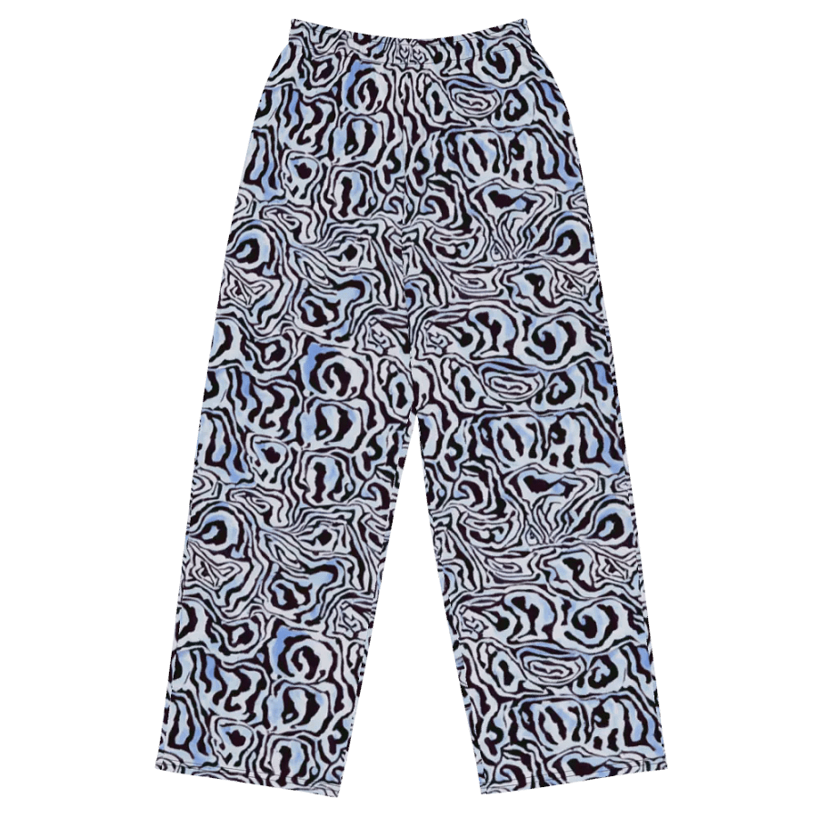 Blue Black Snake Pattern Pants product image (1)