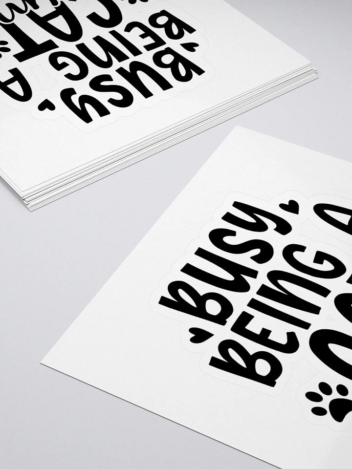 'Busy Being a Cat Mama' Vinyl Stickers product image (2)