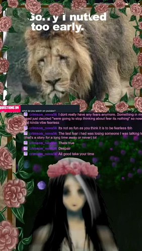 I was just doing art when @harmunni sent me a picture of a female lion biting a male lion's nut because it nutted too early. ...