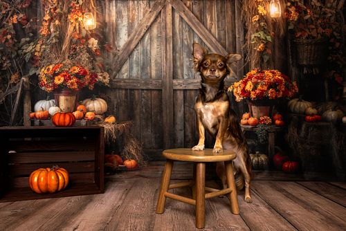Meet Maple, our adorable stand-in, showing off the three festive scenes we’ve set up for the Des Moines Kennel Club Dog Show!...