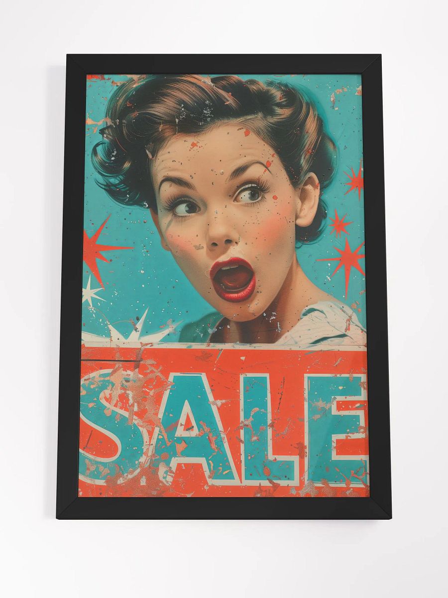 Pin-Up Surprise Sale - Pop Art Poster Framed product image (8)
