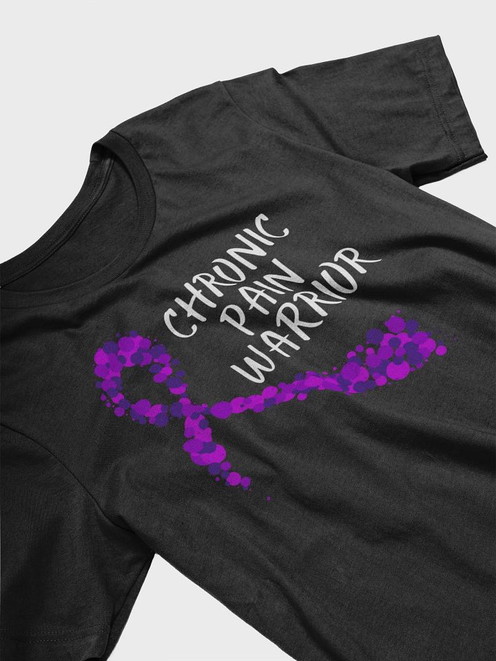 Chronic Pain Warrior Bubble Ribbon T-Shirt - White Print (Unisex) product image (2)