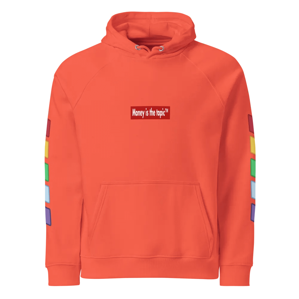 MONEY IS THE TOPIC™ ECO RAGLAN HOODIE UNISEX product image (1)