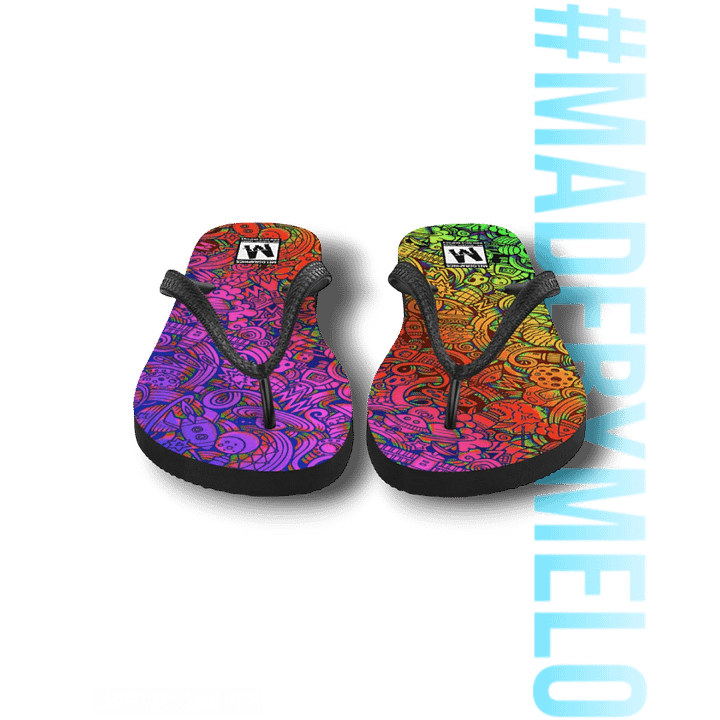 Rainbow Space Scribble - Flip Flops | #MadeByMELO product image (2)
