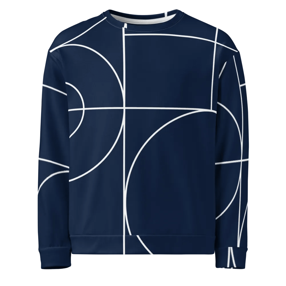 Navy Geometric Unisex Sweatshirt product image (1)