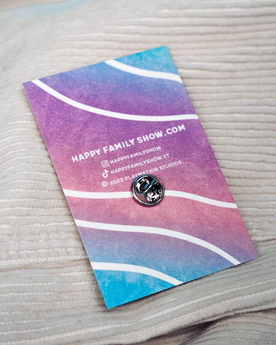 Happy Family Heart Logo Enamel Pin product image (3)