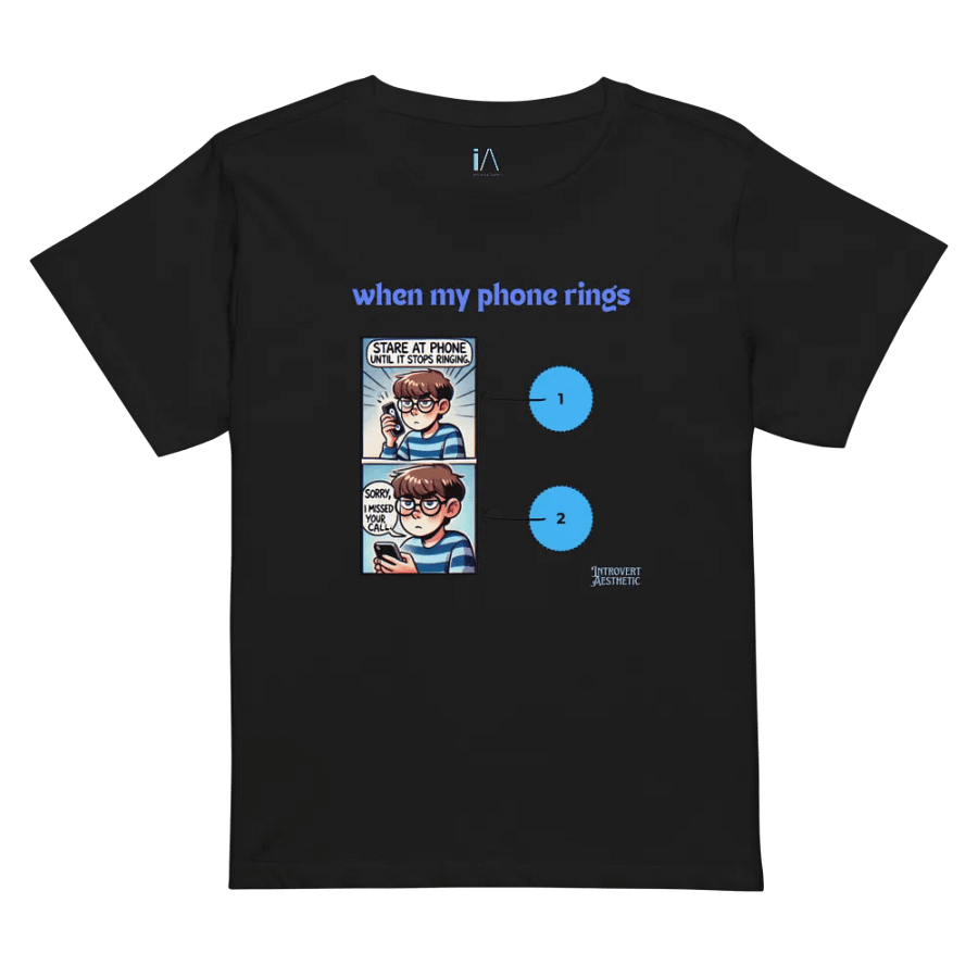 Phone Problems Comic High-Waisted Tee product image (2)