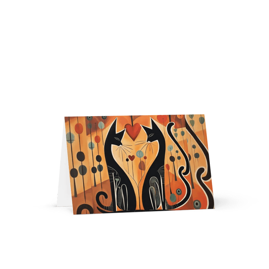 ORANGE DOTTED BLACK LOVE CATS product image (6)