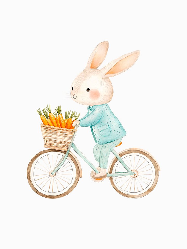Bunnies on a bikes - Clipart product image (2)
