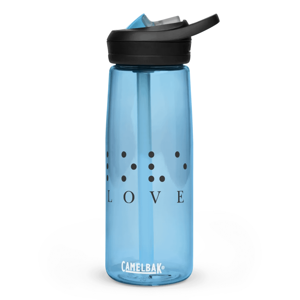 "Blind Love" Braille Water Bottle product image (1)