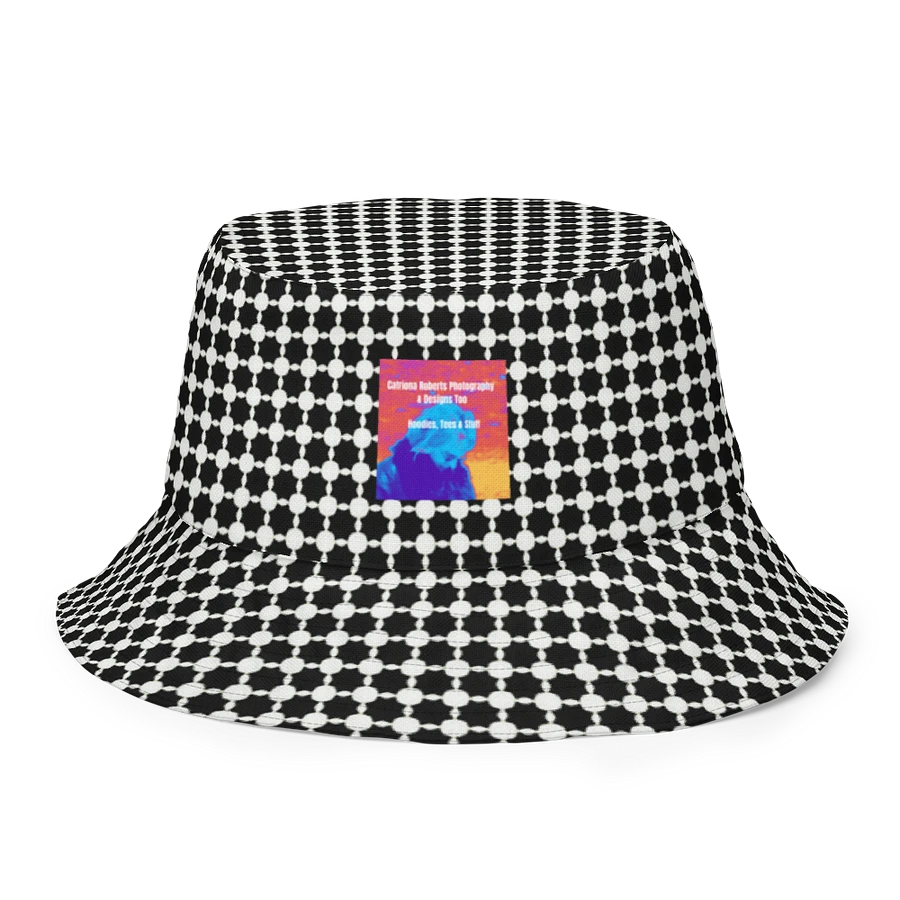 Abstract Black and White Chain Unisex Bucket Hat product image (7)