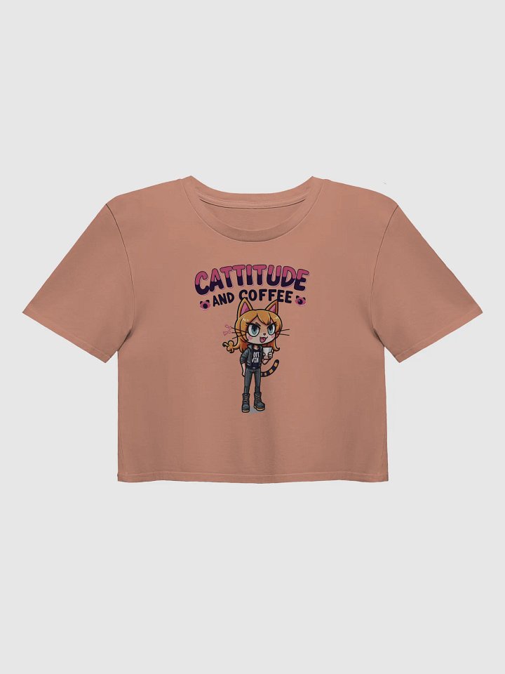 Cattitude and Coffee Women's Crop Top product image (4)
