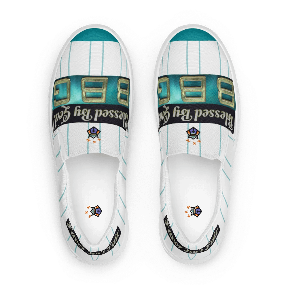 BBG Light Green Striped Men's Slip Ons product image (8)