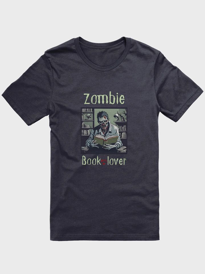Zombie Book Lover Navy T-shirt product image (1)