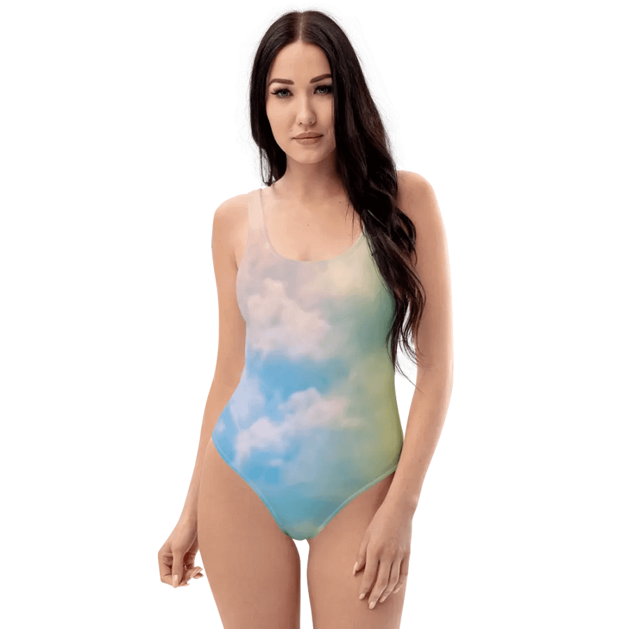 Blur Cloud Rainbow Design one piece Swimsuit - V10 product image (6)