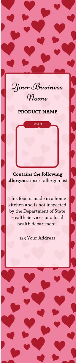 Valentine Hearts Mini Cake Label Templates product image (2)