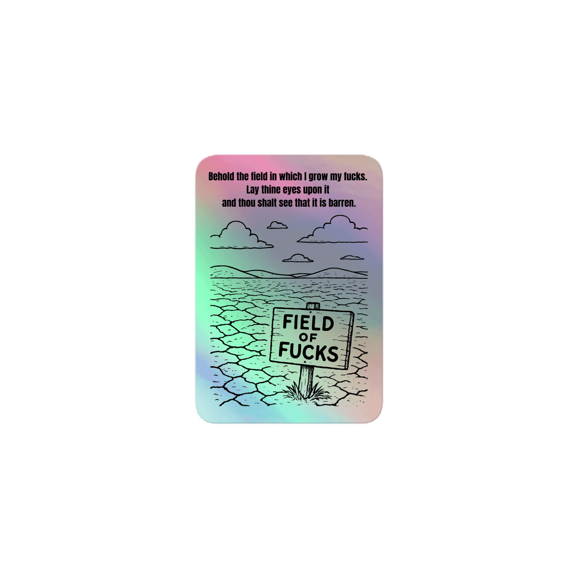 Field of Fvcks Holographic Sticker product image (1)