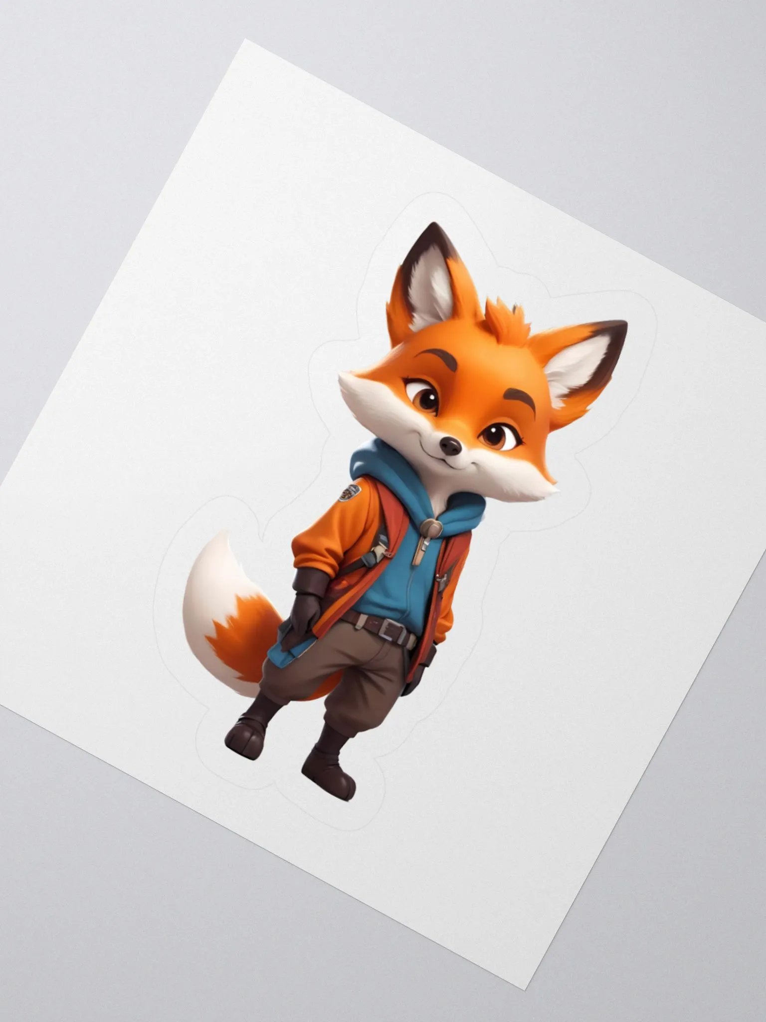 Adventurous and Cheerful Fox kiss-cut Sticker product image (5)