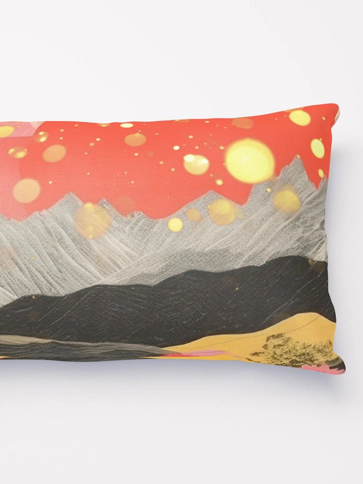 Bright Red sun pillow product image (5)