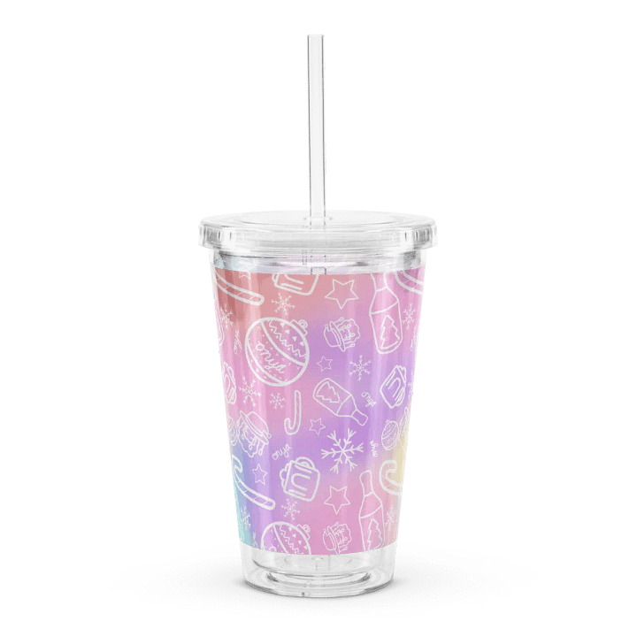 Limited Edition Christmas Tie Die Plastic Tumbler product image (1)