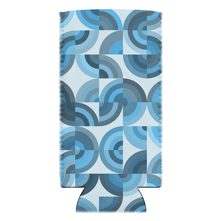 Geometric Blue Can Cooler product image (2)