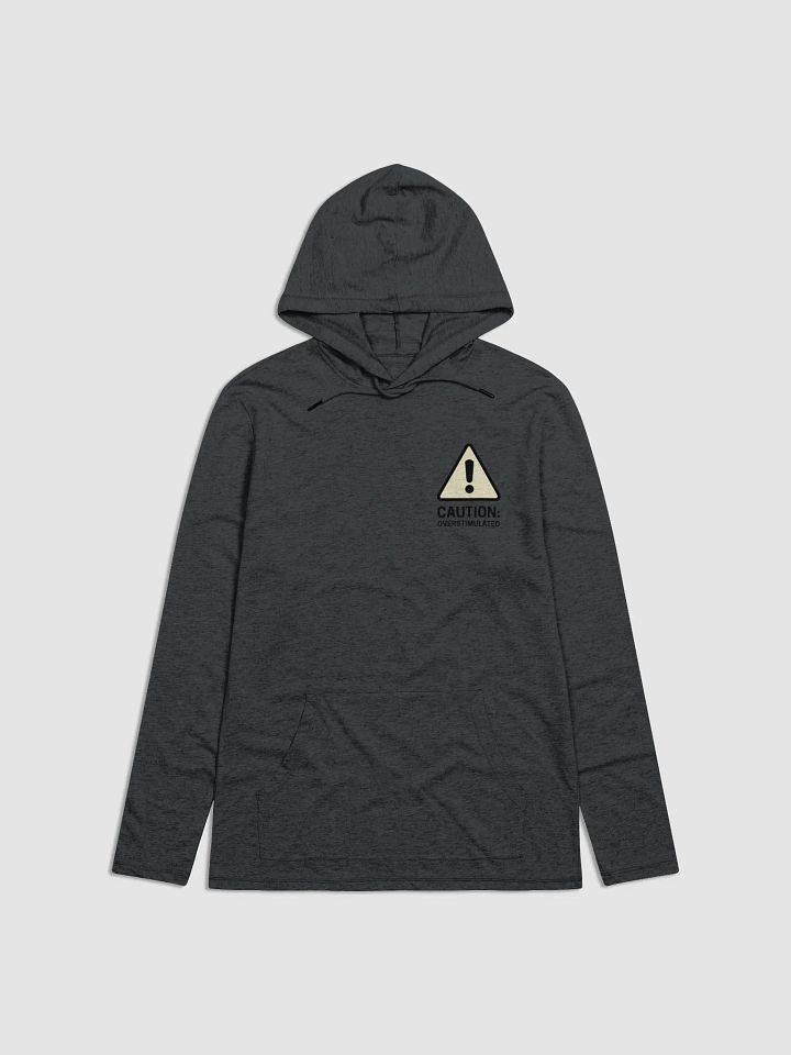 CAUTION: OCERSTIMULATED (sm. moonstone design) printed lightweight hoodie product image (2)