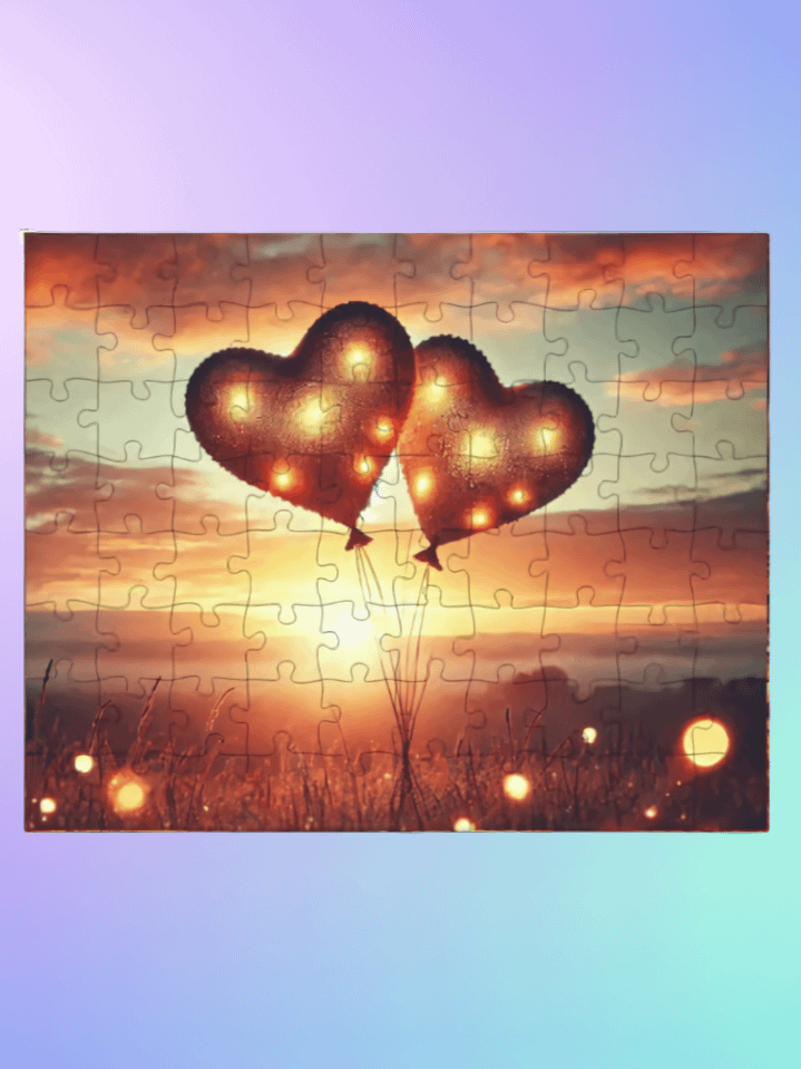 Ethereal Balloons Puzzle Sublimation Design – high-quality 300 DPI digital download product image (1)
