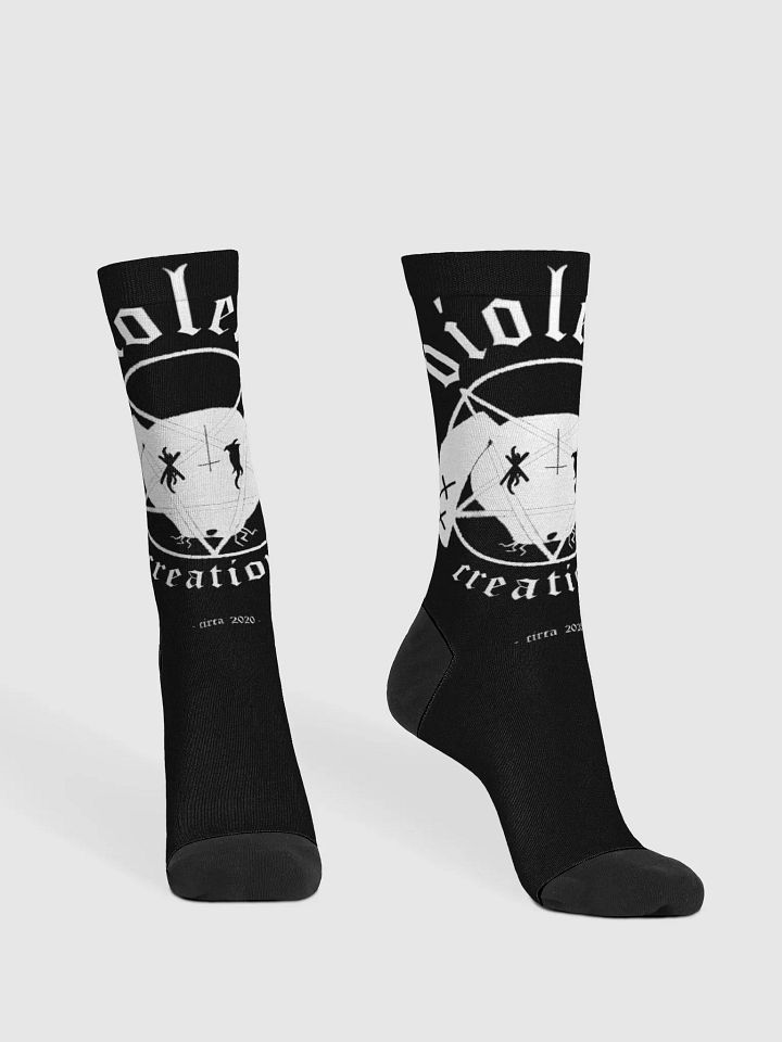 Black Metal Bunny Logo Socks product image (2)