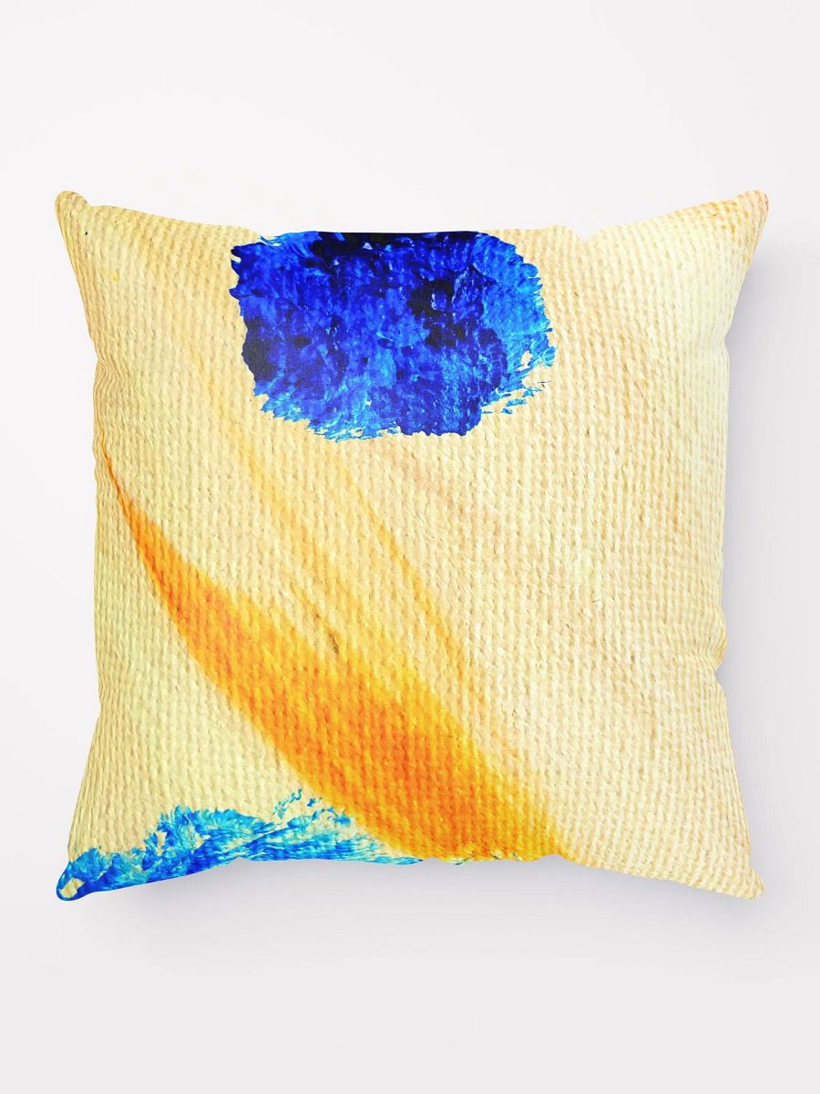 Antique Gold and Royal Blue Abstract Decorative Throw Pillow product image (9)