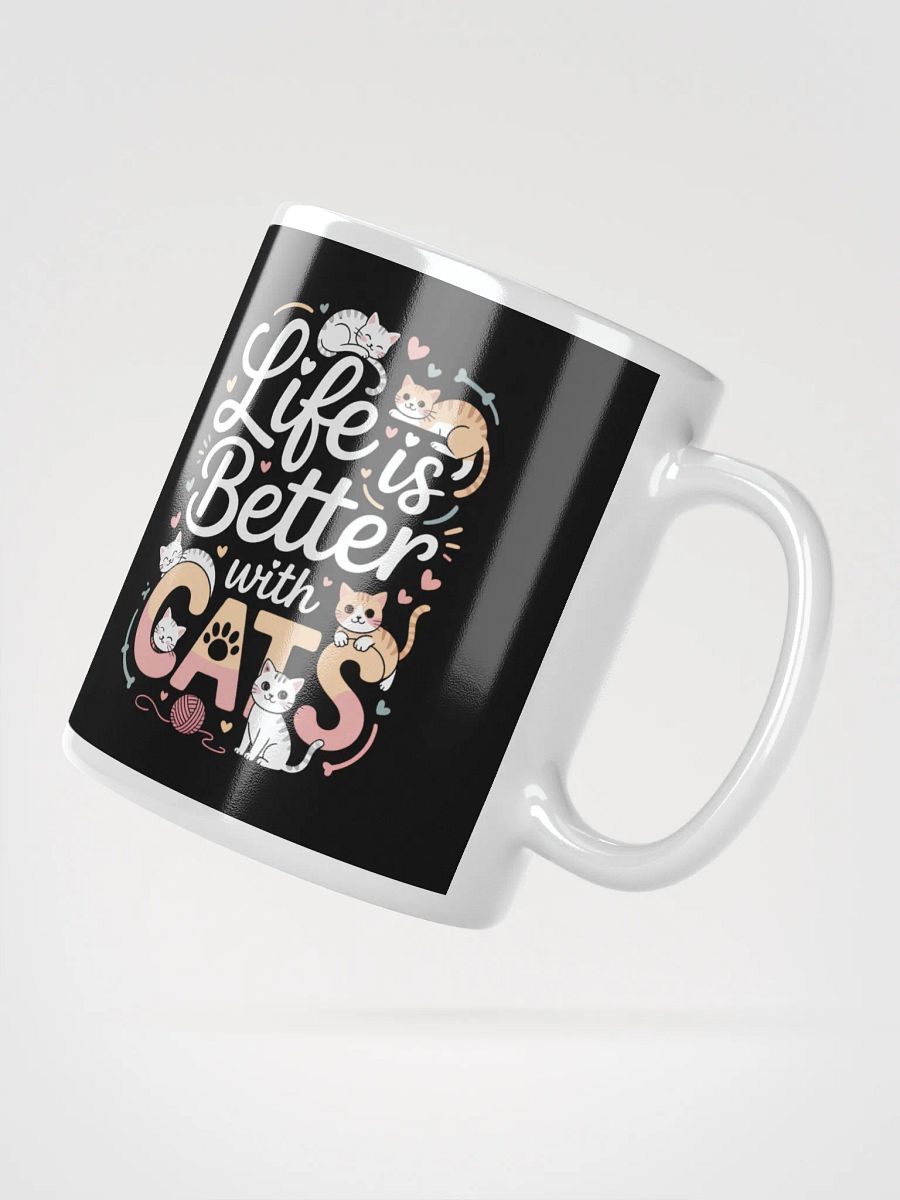 Life Is Better with Cats – Cute Cat Lover Coffee Mug product image (2)