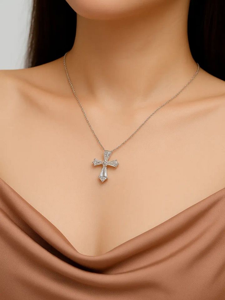 The Celestia Cross Necklace product image (2)